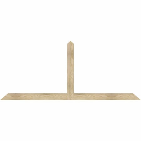 Ekena Millwork Portland Rough Sawn Timber Gable Bracket, Douglas Fir, 84"W x 35"H x 2"D x 4"F, 10/12 Pitch GBW084X35X0204POR00RDF
